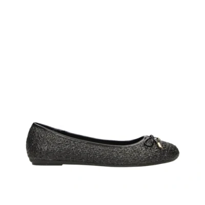 Imagen de Bailarinas de Mujer Fitters Lisett en Color Negro PU Rafia, Tallas Grandes Zapatos Grandes, 43 EU Rafia