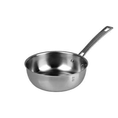 Imagen de Sitram Hotel, Restaurante, Catering, Remachado (HORECA R) Sartén de acero inoxidable, 20.32cm Sautuese cónico