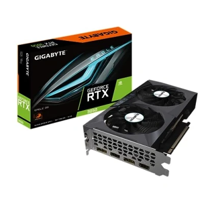 Imagen de Gigabyte NVIDIA GeForce RTX 3050 EAGLE Targeta gráfica 8GB GDDR6, 128 bit, PCI E 4.0, 1777MHz Core Clock, 1x DP 1.4, 1 x HDMI 2.1, Ampere GV N3050EAGLE 8GD