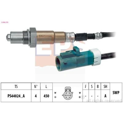 Imagen de EPS 1.998.270 Sonda lambda Made in Italy OE Equivalent térmico, plana, Rosca engrasada FORD: Focus 2, 3, 2 Kombi