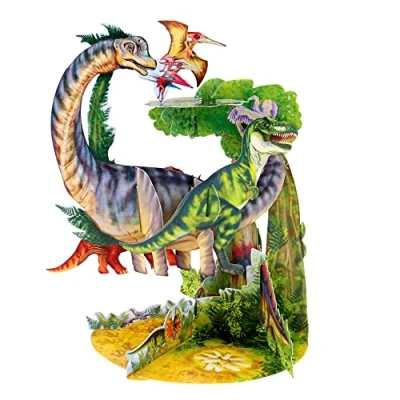 Imagen de Péndulo SANTORO, Tarjeta De Felicitación Emergente 3D Dinosaurios Parque Jurásico, Para Niños, Cumpleaños