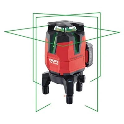 Imagen de HILTI 2152385 Láser de múltiples 4 líneas para instalaciones fontanería, nivelaciones, alineaciones y cálculo escuadras, Negro/Rojo