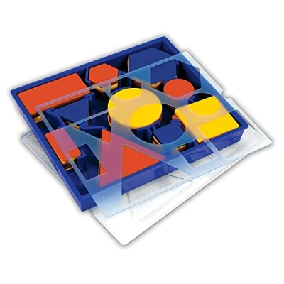 Imagen de Learning Resources Set de Bloques lógicos plástico con atributos para Jugar sobre la Mesa, Color (LER1270)