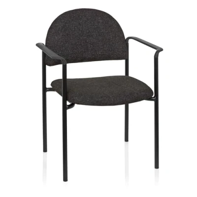 Imagen de hjh OFFICE 704331 Silla de confidente XT 700 Tela Gris, visitante con reposabrazos, tapizadas, Respaldo ergonómica, Apilable