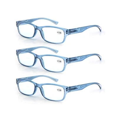 Imagen de Un Pack de 3 Gafas Lectura 1.25/Gafas para Presbicia Hombre Mujer,Buena Vision Ligeras Comodas,Vista Cerca/Vista Cansada,Colores Azul
