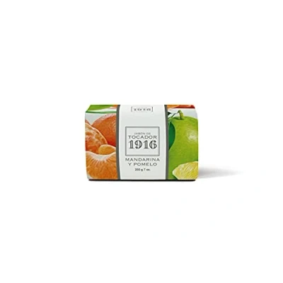 Imagen de 1916 Mandarina y Pomelo 200 gr, Jabón Natural, Piel Limpia Perfumada, en Pastilla, Método Tradicional, de Manos Facial, Flor Fruta Mediterránea, Fragancia Deliciosa