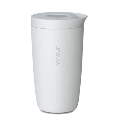 Imagen de VINSUN Taza Térmica Café para Llevar 350ml Antigoteo, Doble Pared, Acero Inoxidable, Bebidas Calientes y Frías Termo con Cierre Quick Press Coche
