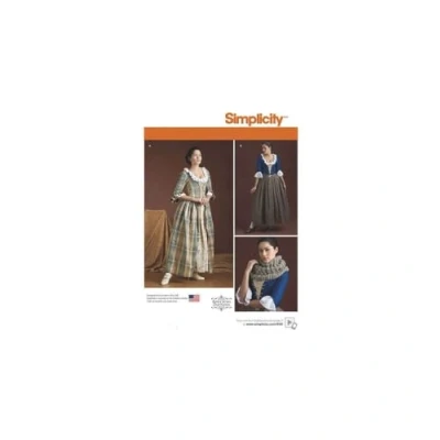 Imagen de Simplicity Simplcity Patrón 8161 para Disfraces de Mujer del Siglo XVIII, Papel, Blanco, Carpet Uni Terracotta Size: Ø120cm Round