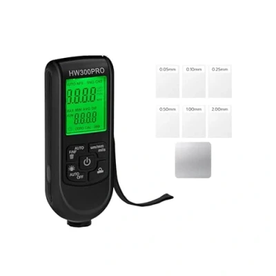 Imagen de Tolesum medidor de espesor capa digital, pintura para coche con cuerda portátil, 0 2000 espesores pintura, automóviles usados, color negro