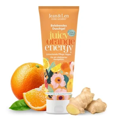 Imagen de Jean&amp;Len Gel de ducha con naranja y jengibre, pH optimo para la piel, una experiencia refrescante, extracto jengibre naranja, piel suave, 250 ml