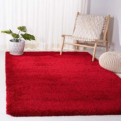 Imagen de Safavieh Milan Shag colección Zona Alfombra, Polipropileno, Rojo, 3&#039; x 5&#039;