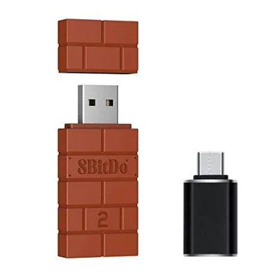 Imagen de Mcbazel 8Bitdo Adaptador Inalámbrico USB 2 con OTG Accesorio para Switch OLED/Switch, Windows, Mac y Raspberry Pi Compatible Xbox Series X&amp;S/Xbox One/Switch Pro/PS5 Controller