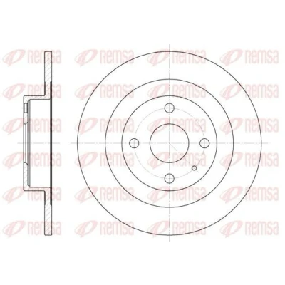 Imagen de REMSA Disco de freno MAZDA: FAMILIA 6 Eje trasero 261mm 10mm 4 macizo 6833.00 B26Y26251,BJ3Y26251,BDM700010,DCA683300 Discos freno,
