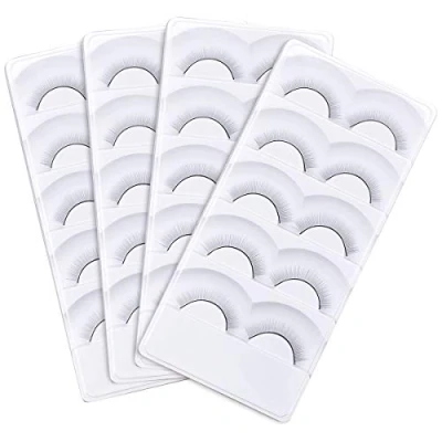 Imagen de 20 Pares Práctica Pestañas para Entrenamiento de Extensión Pestañas, Autoadhesivo Postizas Kit Cabeza Maniquí