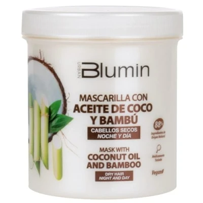 Imagen de Blumin Mascarilla para el Cabello con Aceite de Coco y Bambú Orgánico ideal cabellos normales o secos, 700 ml