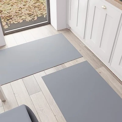 Imagen de PETTI Artigiani Italiani Alfombra para Cocina, de Lavable, Antideslizante, Pasillo, Color Liso, 52 x 440 cm, Gris, 100% Fabricado