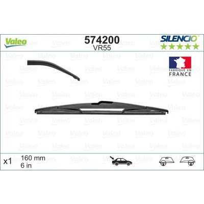 Imagen de Limpiaparabrisas Valeo 574200 160mm posterior DS: DS5, CITROËN: DS5 Hatchback