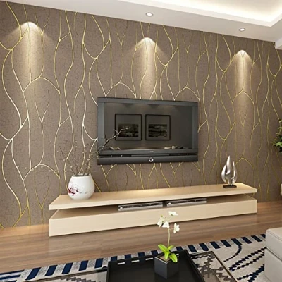 Imagen de ketian moderno Simple 3d imitación de ciervo papel pintado para pared salón o TV fondo Diamond Celosía Patrón rollo marrón oscuro 0.53m x10m=5.3m2