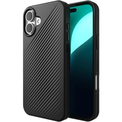 Imagen de ZAGG Luxe Snap Grafeno Magnético Back Cover Negro Apple iPhone 16 Plus