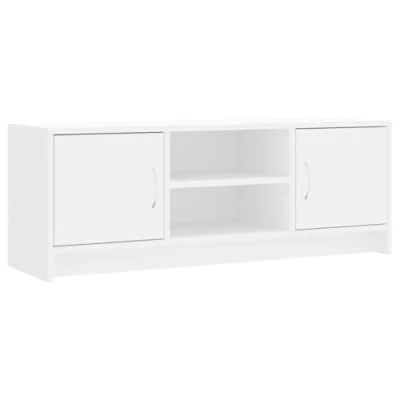 Imagen de vidaXL Mueble de TV Madera ingeniería Blanco 102x30x37,5 cm, Multimedia, Armario Auxiliar, aparador, para Equipos música