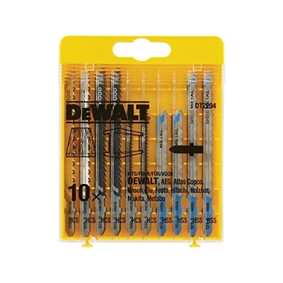 Imagen de DeWalt DT2294 QZ Kit de 10 hojas sierra calar, 5 para madera y metal