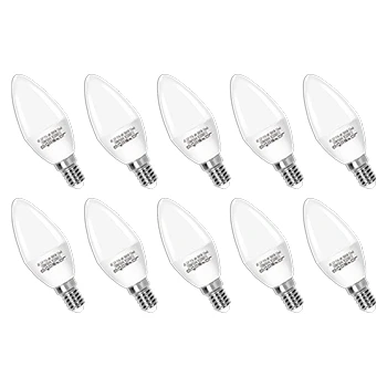 Imagen de Aigostar Bombilla LED C37, Forma de Vela, E14 Casquillo Fino, 6W Equivalente a 42W, Luz Calida 3000K, 510 Lúmenes, CRI mas 80, No regulable, Pack 10 uds