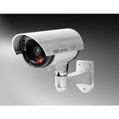 Imagen de Technaxx Alemania Cámara de Seguridad Domo CCD CAM Interior Realista Falsa Vigilancia CCTV Rojo Intermitente Lente y Cable TX 18