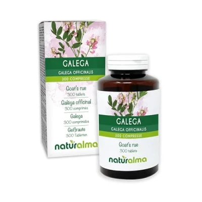 Imagen de Galega (Galega officinalis) hierba con flores Naturalma 150 g 300 comprimidos Complemento alimenticio Natural y Vegano