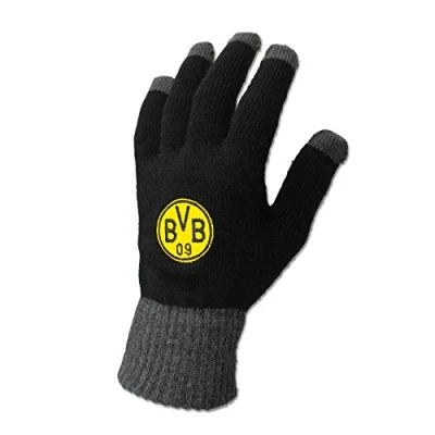 Imagen de Borussia Dortmund Guantes para Smartphone, Unisex, Negro/Amarillo, L