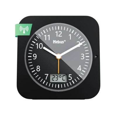 Imagen de Mebus Reloj Despertador analógico, Negro, Normal