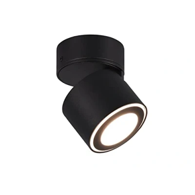Imagen de Trio Leuchten Taurus 652910232 Lámpara LED de techo y montaje (metal negro mate, incluye 2 bombillas 3,5 W + 1,5 W)