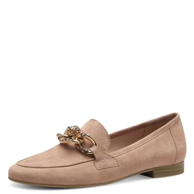 Imagen de MARCO TOZZI 2 24215 42 Zapatillas de Piel, Plantilla Feel Me, Forro Interior Suave, Mocasín Mujer, Color Carne, 38 EU