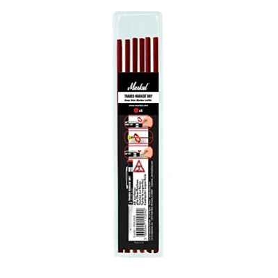 Imagen de Markal 96265 trades marker Dry minas para rotulador, rojo (Pack de 6)