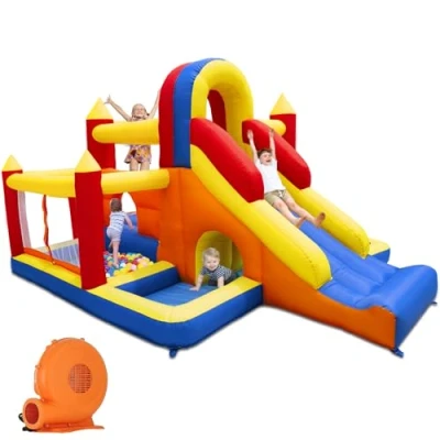 Imagen de Ballsea Castillo Hinchable con soplador, para niños de 3 a 8 años Grande 335 x 280 206 cm