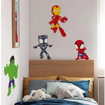 Imagen de Komar WTD Adhesivo decorativo para pared, diseño de Spidey and His Amazing Friends Power Group, tamaño 50 x 70 cm, multicolor