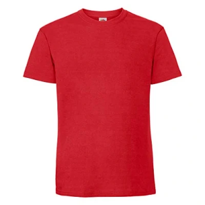 Imagen de Fruit of the Loom Ringspun Premium T Camiseta para hombre, rojo, M