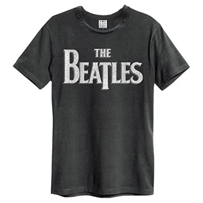 Imagen de BEATLES LOGO T SHIRT VINTAGE CHARCOAL X LARGE