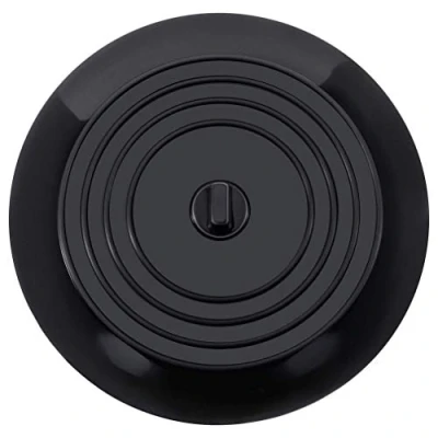 Imagen de Pubiao 1 Pcs Tapones de Drenaje 15 cm / 6 Pulgadas Tapón Universal Silicona para Bañera cocinas Baño Lavandería Ducha Accesorios fregaderos (Negro)