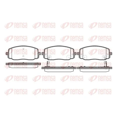 Imagen de REMSA 1133.02 Juego de pastillas freno Eje delantero con contacto avisador desgaste lámina adhesiva accesorios HYUNDAI: i20 I Hatchback