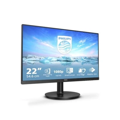 Imagen de Philips Monitors 221V8A/00 22&quot;, FHD, 75Hz, VA, Flicker Free, VESA, Altavoces (1920x1080, 200 CD/m², D Sub, HDMI), negro