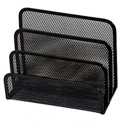 Imagen de Q Connect Soporte Para Cartas Metálico Rejilla Color Negro 175 x 140 82 Mm
