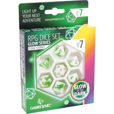 Imagen de Gamegenic Set de Dados para rol Toxic Stones (7 pcs), Color (GGS50029ML)
