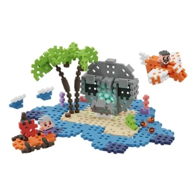 Imagen de Marioinex Bloques de Construcción Mini Waffle Aventura Isla del Tesoro 148 Piezas 2 Figuras Juguetes niños 4 años construccion construcciones para