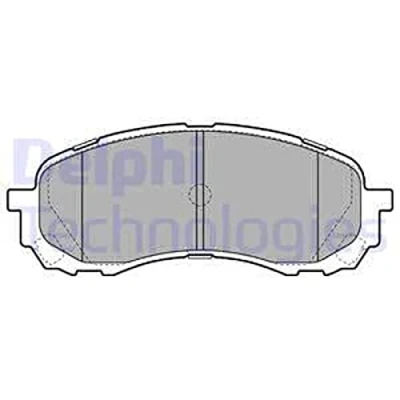 Imagen de DELPHI LP2128 Juego de pastillas freno con avisador acústico desgaste Chapa antichirridos accesorios SUBARU: Impreza II Berlina