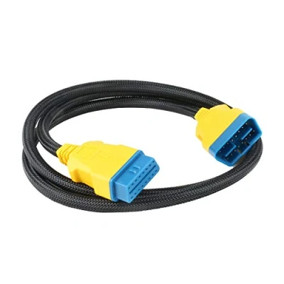 Imagen de OURANTOOLS OBD 2 Cable Extensión Adaptador OBDII Macho a Hembra Extensor de Diagnóstico Conector para Conectar Auto Lector Códigos/Escáner (16 Pines 1.5m Hembra)
