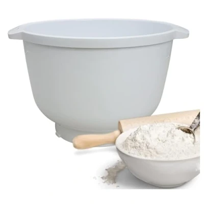 Imagen de Lichtblau bol para mezclar plástico MUZ5KR1 blanco apto lavavajillas I Accesorio robot de cocina Bosch modelo MUM5 Repuesto mezcladora 3,9L volumen y forma interior especial