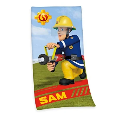 Imagen de Herding Toalla de baño algodón, 150 x 75 cm, Multicolor, diseño Sam Bombero