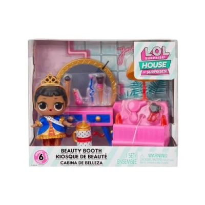 Imagen de L.O.L. Surprise! LOL Surprise OMG House of Surprises Set de Juego SALÓN Belleza Incluye la muñeca Her Majesty 7,6 cm con 8 sorpresas para coleccionar Edad: 4+ años