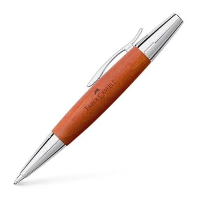 Imagen de Faber Castell 148382 Bolígrafo E motion, con cuerpo en madera de peral, trazo B, color marrón coñac