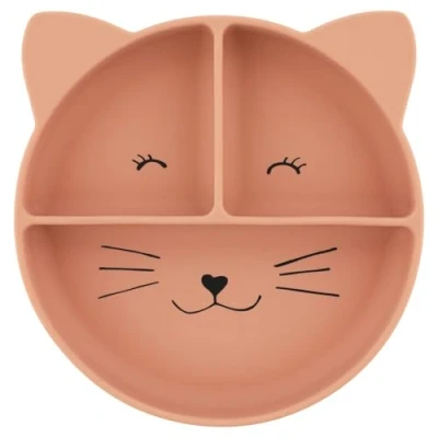 Imagen de Plato 3 Compartimentos Silicona con Ventosa Mr. Cat